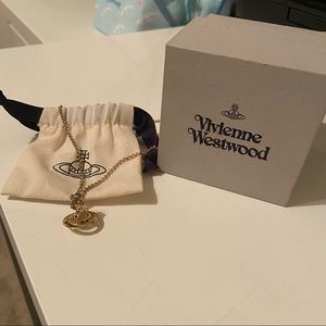 Vivienne Westwood Gold Orb Necklace.